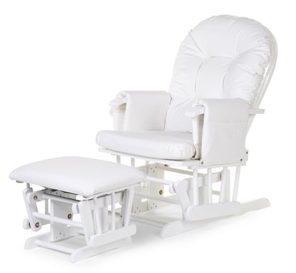 Childhome Gliding Chair With Footrest - White