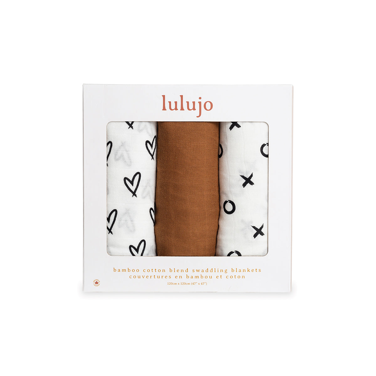 Lulujo 3-Pack Bamboo Muslin Swaddle Blankets