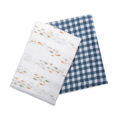 Lulujo 2-Pack Cotton Swaddles