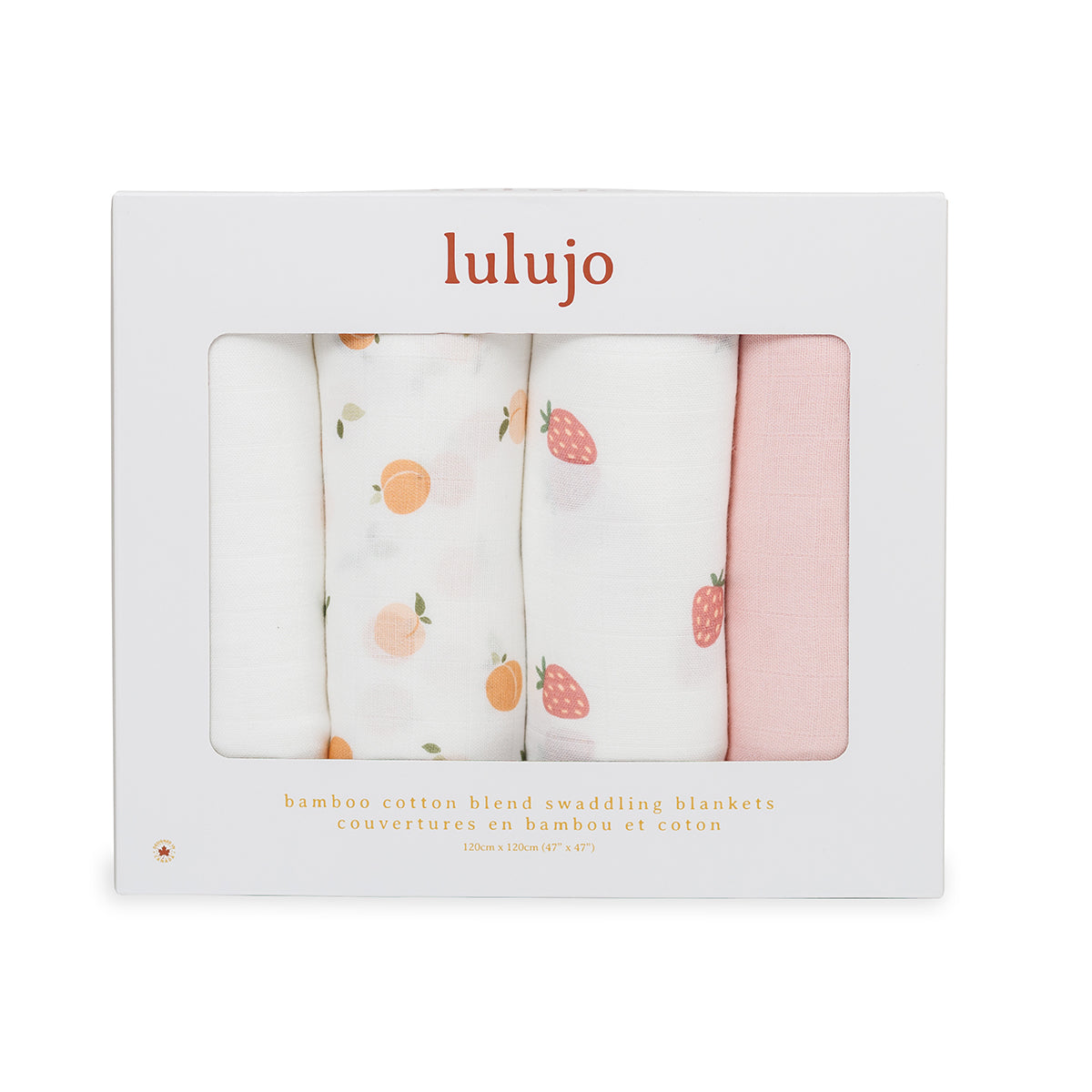 Lulujo 4-Pack Bamboo Muslin Swaddle Blankets