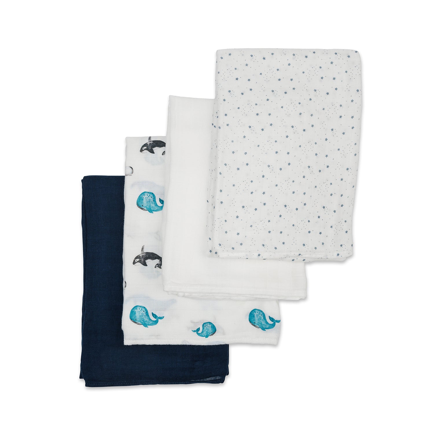 Lulujo 4-Pack Bamboo Muslin Swaddle Blankets