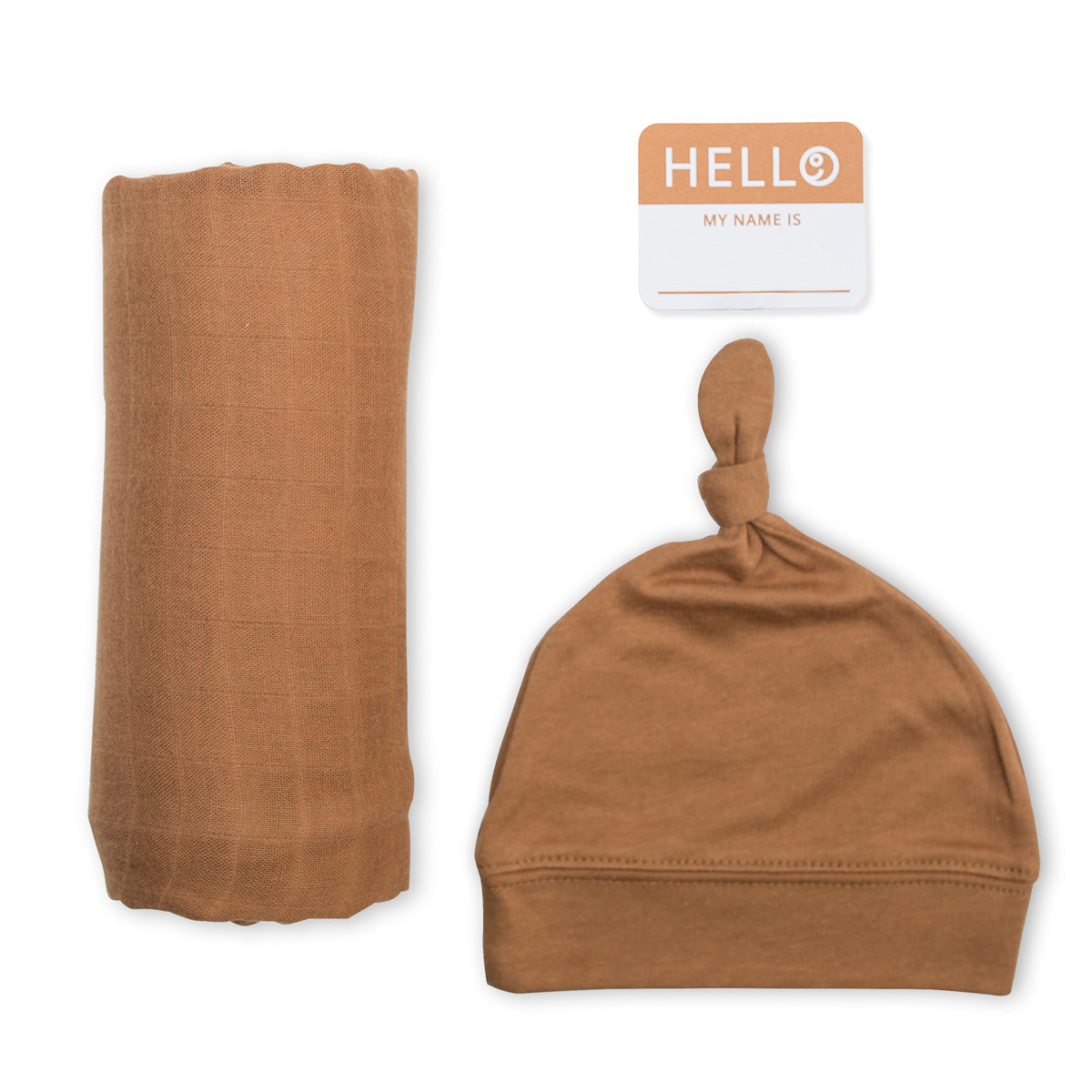 Lulujo Hello World Set (Bamboo Hat + Swaddle blanket)