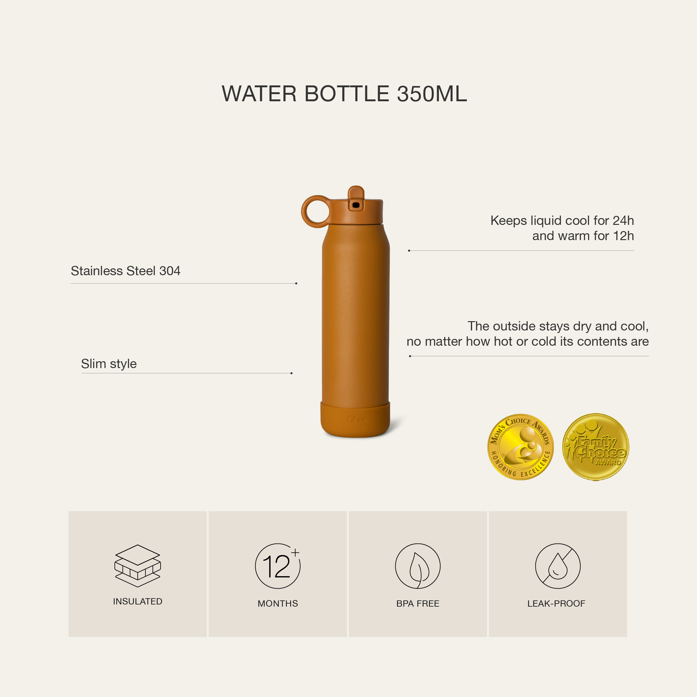 Citron 2024 SS Water Bottle 350ml