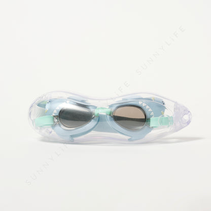 Sunnylife Salty the Shark Mini Swim Goggles Aqua