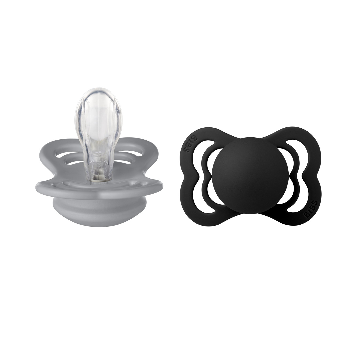 Bibs Supreme 2 Pack Silicone S1 Cloud/Black Color