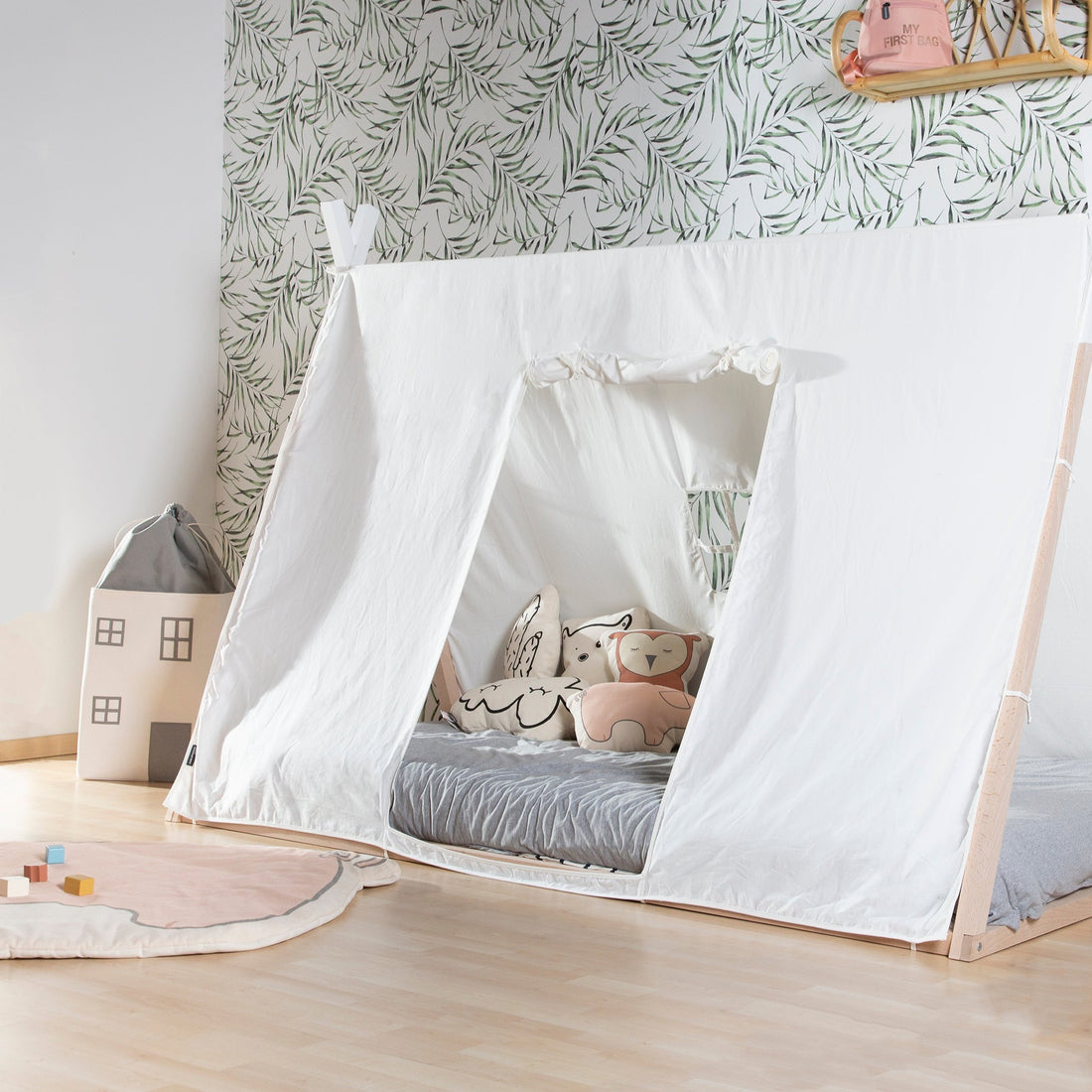 Childhome Toy Box House Grey Off White Color