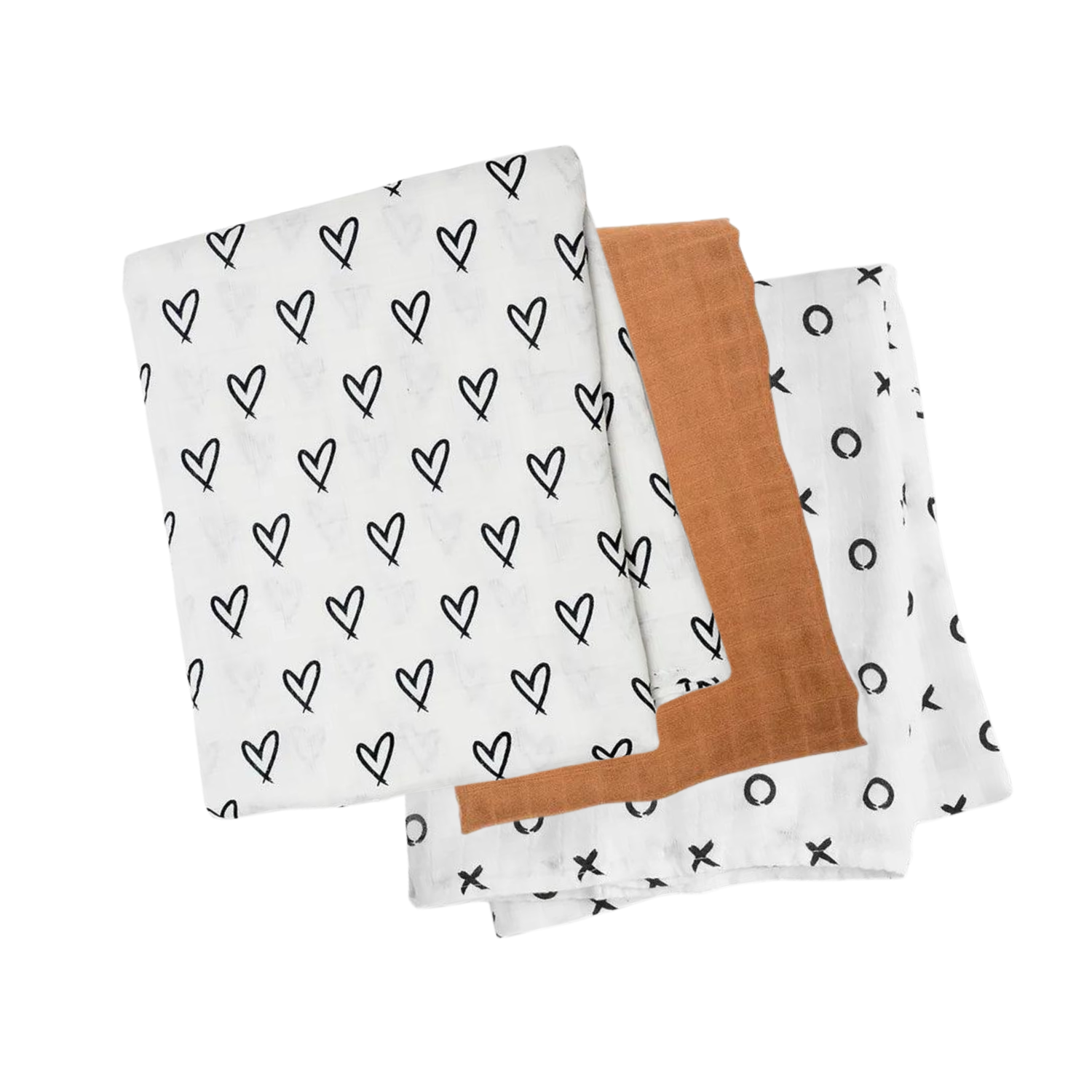 Lulujo 3-Pack Bamboo Muslin Swaddle Blankets