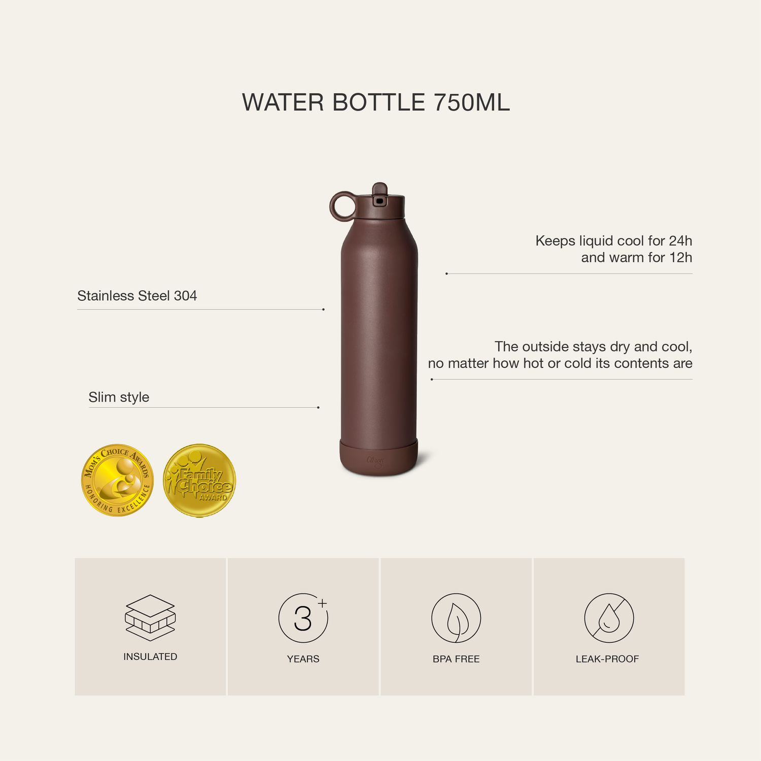 Citron 2024 SS Water Bottle 750ml