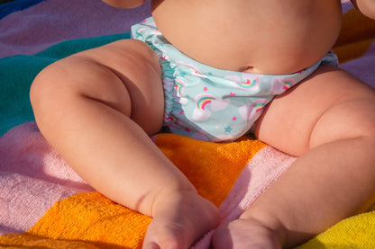 Zoocchini - Baby Swim Diaper &amp; Sun Hat Set - M (6M-12M)