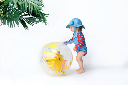 Zoocchini - Baby Swim Set – Rash Guard Top, Swim Diaper &amp; Sun Hat - (12-24M)