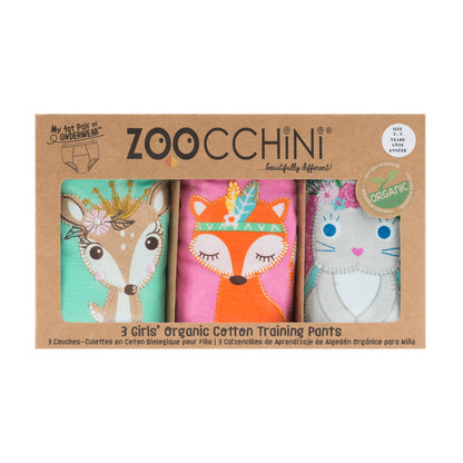 Zoocchini - 3 Piece Organic Potty Training Pants Set - Girls - 2T/3T