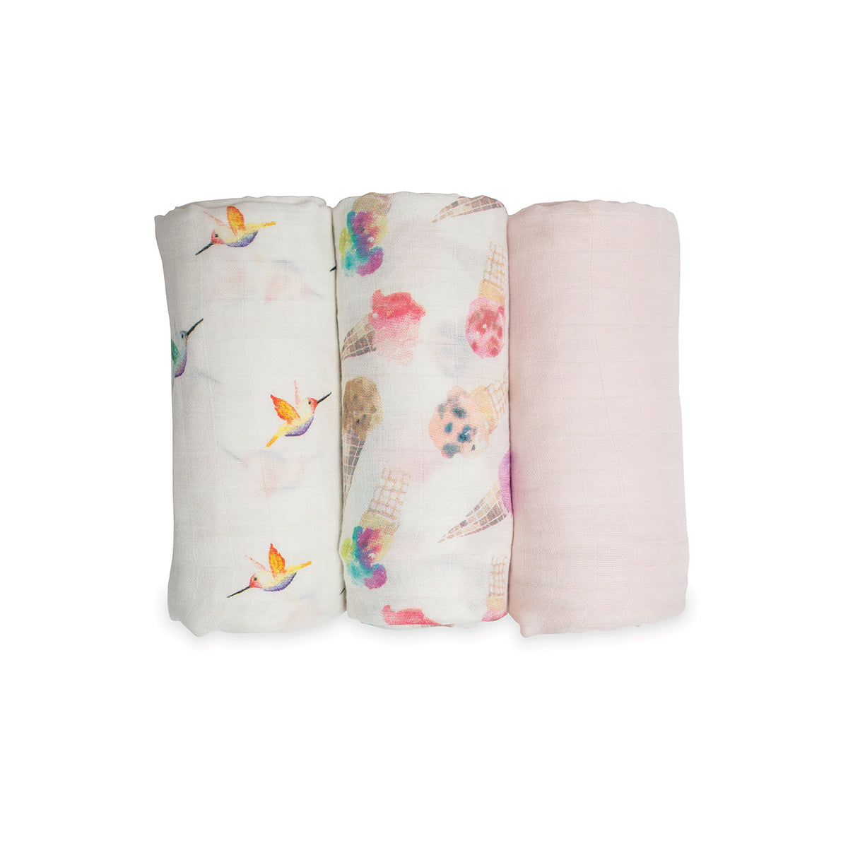 Lulujo 3-Pack Bamboo Muslin Swaddle Blankets