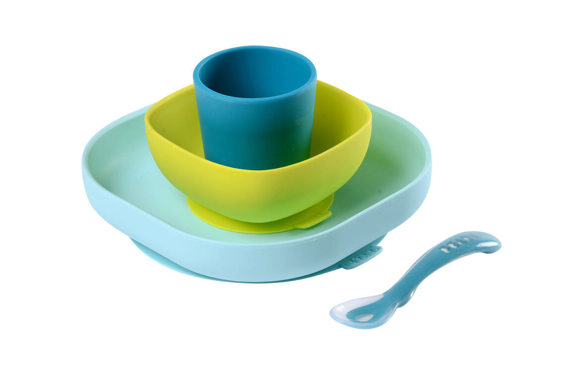 Beaba Silicone Meal Set of 4 Blue Color