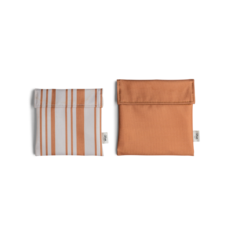 Citron 2023 Reusable Sandwich Bag Set of 2 Caramel Color