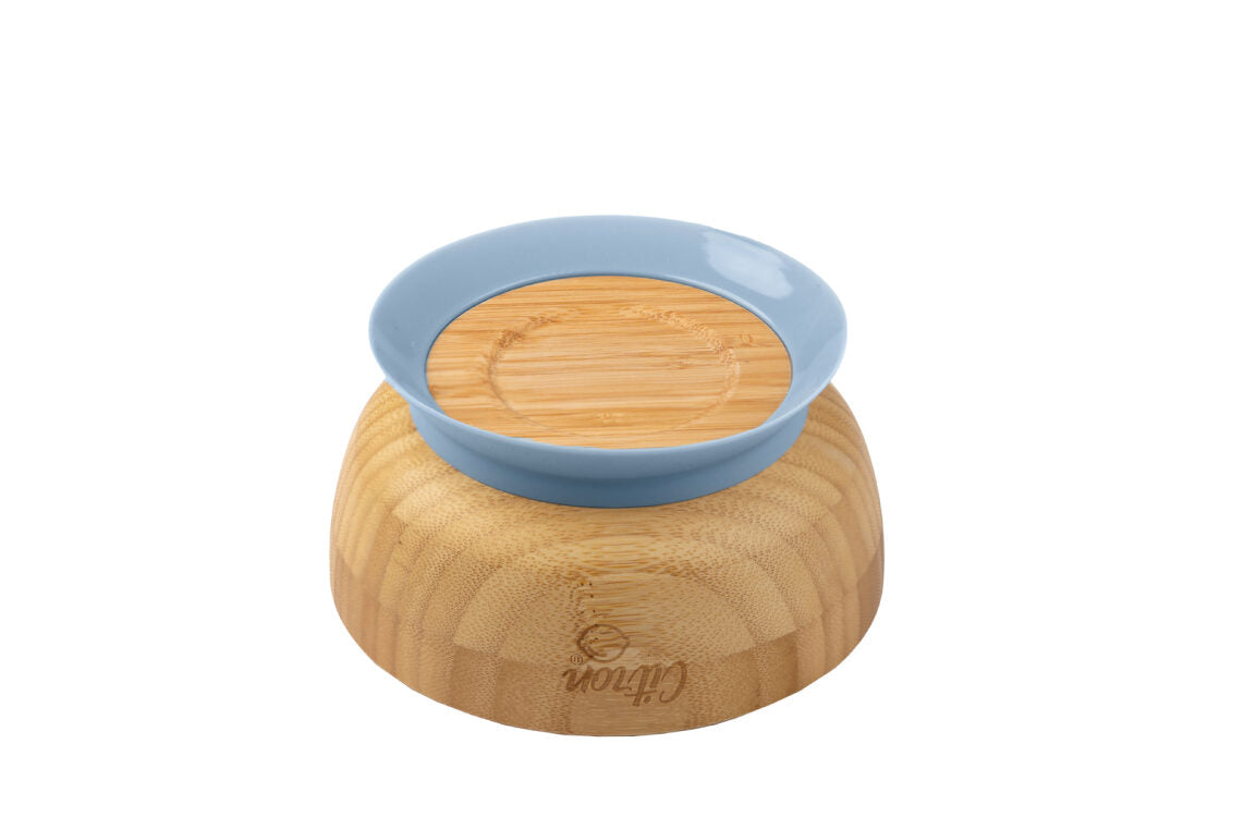 Citron Organic Bamboo Bowl 300ml Suction + Spoon Shop now in UAE