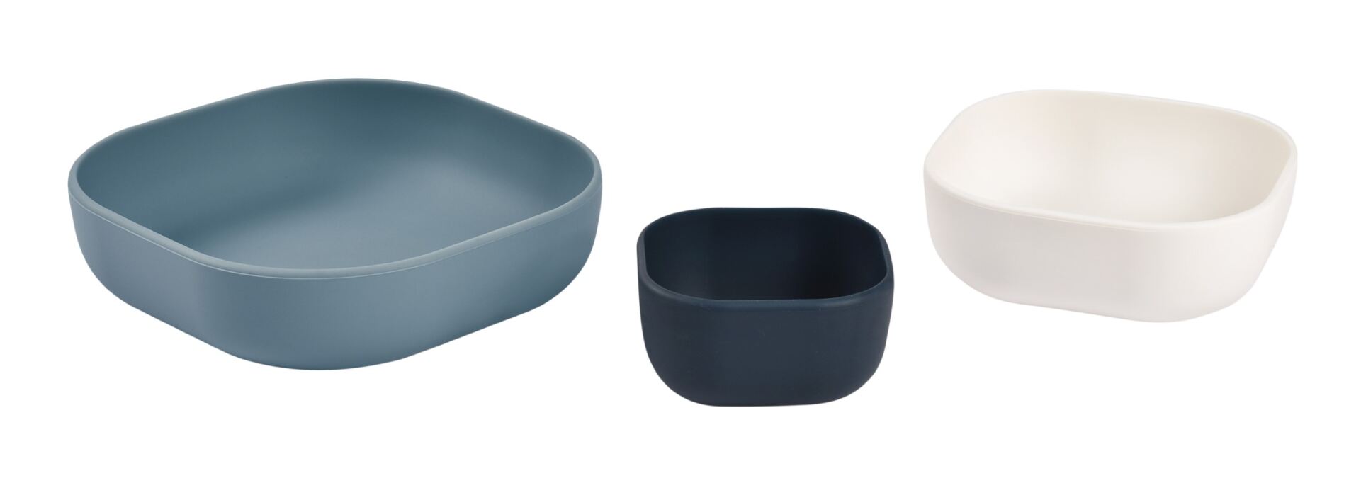 Beaba Silicone 3 Piece Nesting Bowl Set, Nestable elements: easy to store. Now available online in UAE