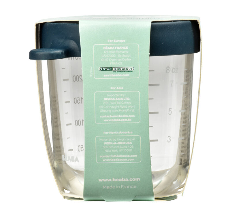 Beaba Conservation Jar Glass 250ml, Visible graduation in ml: measuring scale. Now available online in UAE