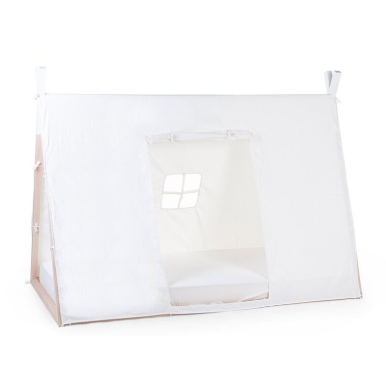 Childhome House Bed Frame Cover 90x200cm - White Side View