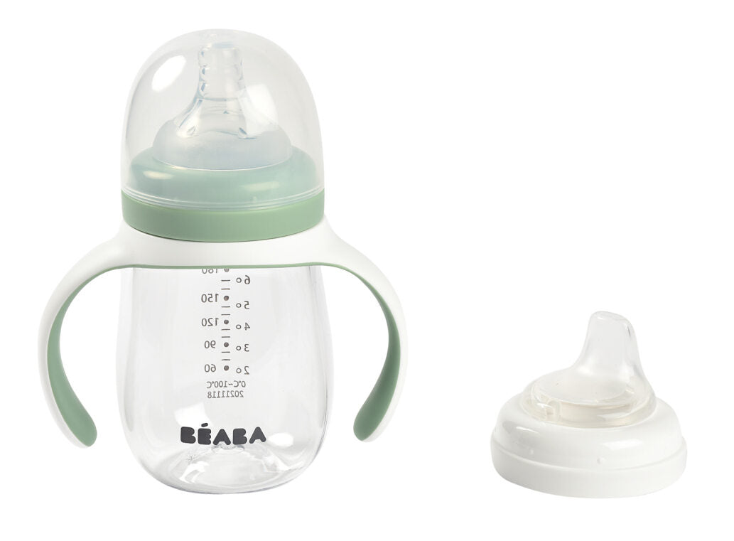 Beaba 2-in-1 Learning Cup, Sage Green