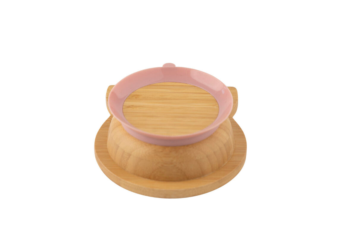 Buy Citron Organic Bamboo Bowl 250ml Suction + Spoon in online