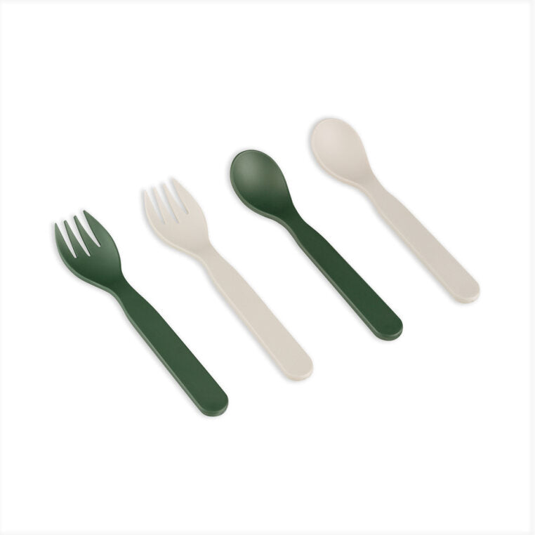 Citron 2022 PLA Cutlery Set of 2 and Case Green/Cream Color. Shop now online in UAE