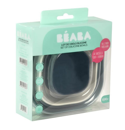 Beaba Silicone 3 Piece Nesting Bowl Set,  It helps preserve the flavours of each food and allows textures and tastes to be separated. Now available online In UAE