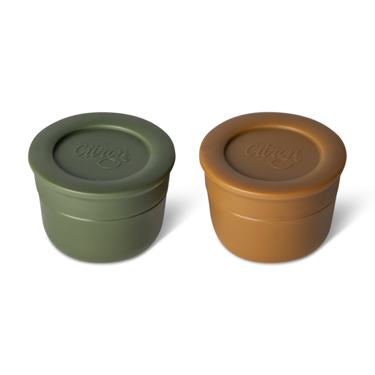 Citron 2023 Mini Sauce Containers Caramel/Green Color