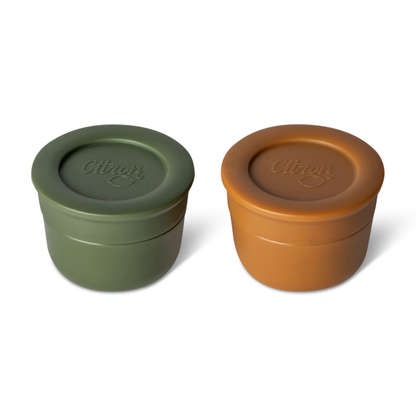 Citron 2023 Mini Sauce Containers Caramel/Green Color