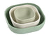 Beaba Silicone 3 Piece Nesting Bowl Set, Sage Green/Cotton/Misty Green Color