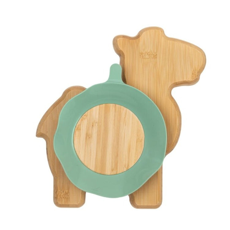 Citron Organic Bamboo Plate Suction + Spoon. Now available online in UAE