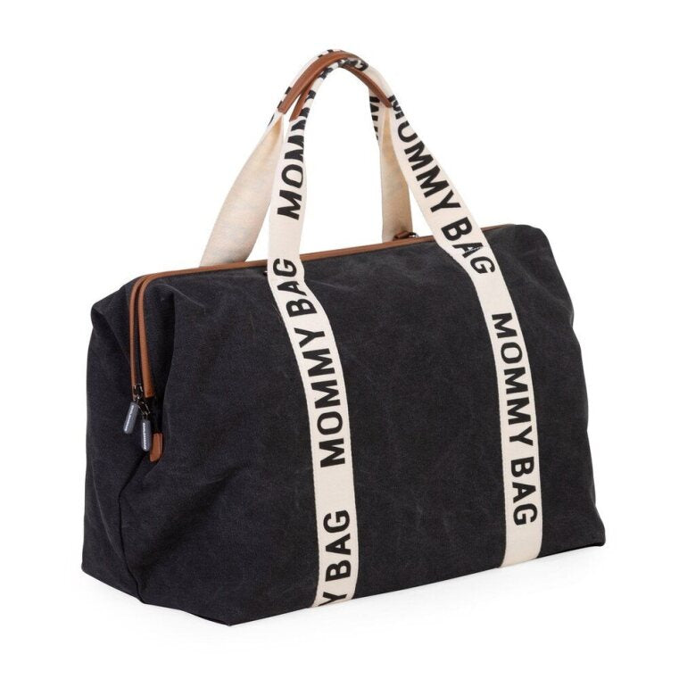 Childhome Mommy Bag Signature Canvas - Black