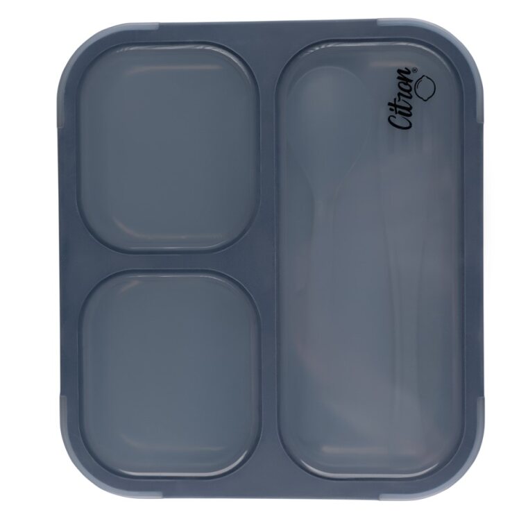 Citron 2022 Lunchbox with Fork and Spoon, Dark Blue Color