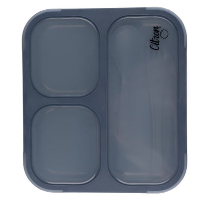 Citron 2022 Lunchbox with Fork and Spoon, Dark Blue Color