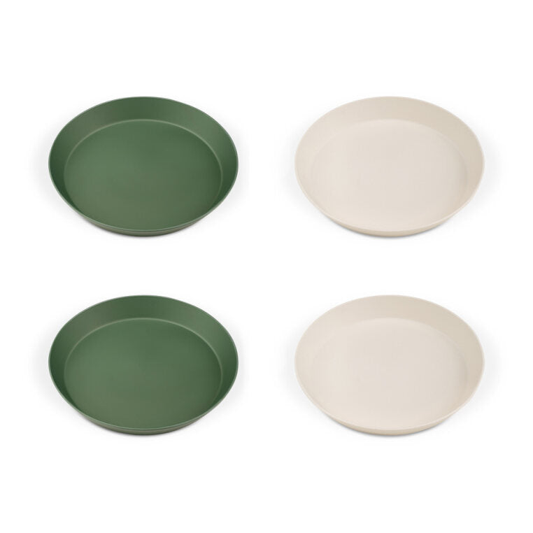 Citron 2022 PLA Plate Set of 4 Green/Cream Color