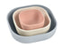 Beaba Silicone 3 Piece Nesting Bowl Set, Velvet Grey/Cotton/Dusty rose Color