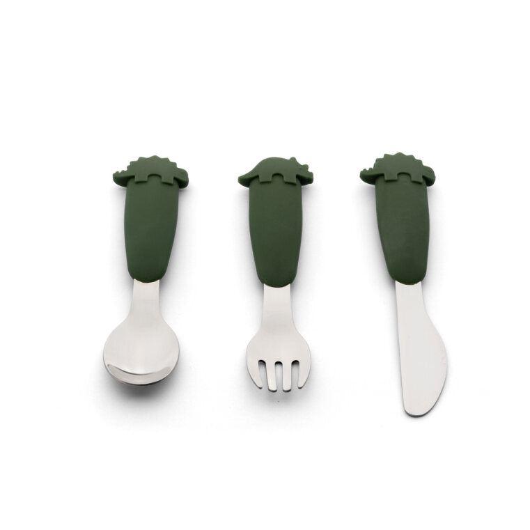 Citron 2022 Cutlery Set Silicone Dino Color