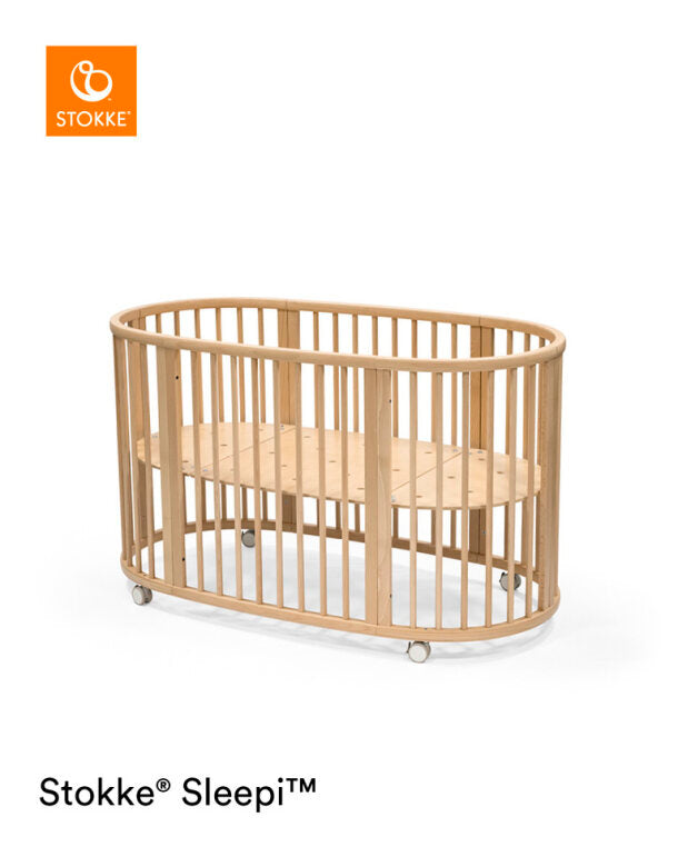 Stokke Sleepi Bed with breathable mesh liner for comfort and safety with adjustable height