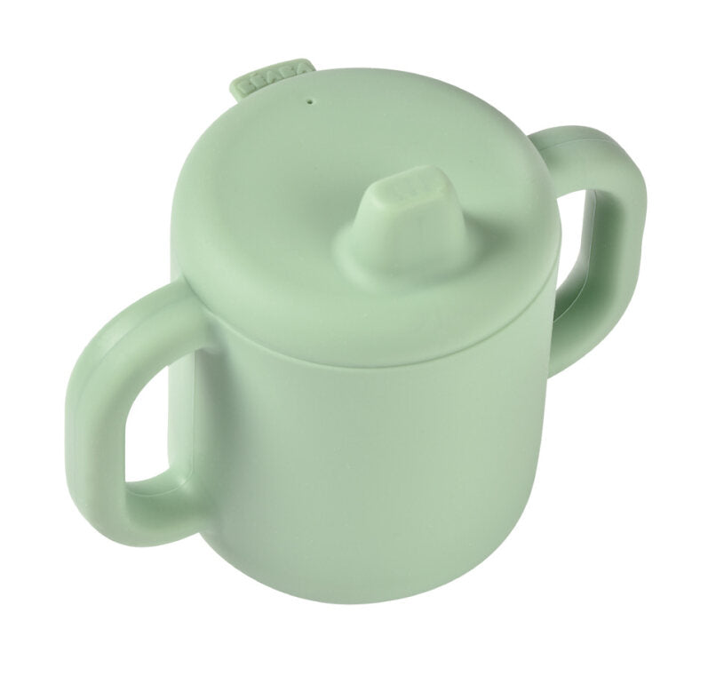 Beaba Silicone Learning Cup Sage green Color. Now available online in UAE