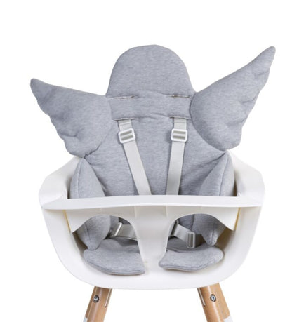 Childhome Angel Seat Cushion - Child in a highchair using the Childhome Angel Seat Cushion for comfort.