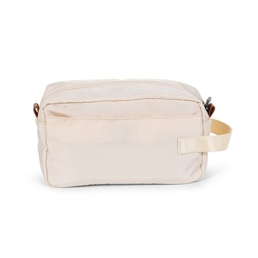 Childhome Momlife Toiletry Bag - Off White/Black Back View