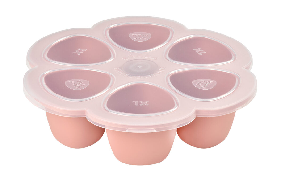 Beaba Silicone Multiportions 6 x 150ml Old Pink Color