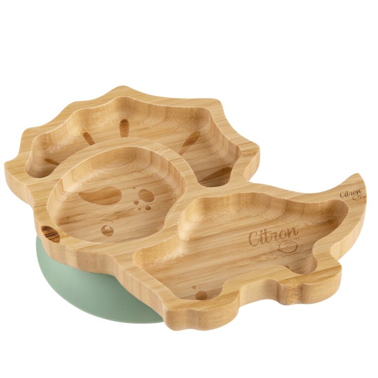 Buy Citron Organic Bamboo Plate Suction + Spoon now available in online