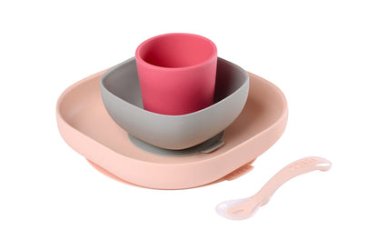 Beaba Silicone Meal Set of 4 Pink Color