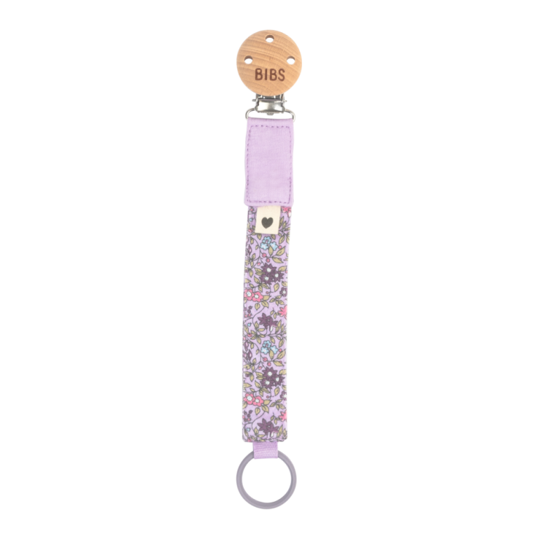 BIBS x Liberty Pacifier Clip Chamomile Lawn Violet Sky Color