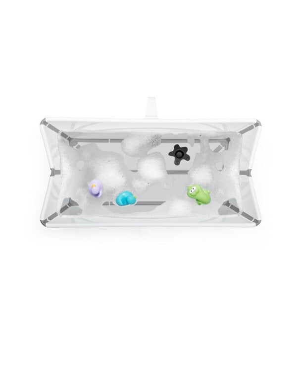 Stokke Flexi Bath X-Large with bath toys.