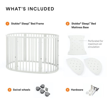 Stokke Sleepi Bed with adjustable height settings for different growth stages