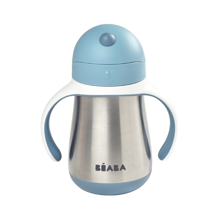 Beaba Stainless Steel Straw Cup Windy Blue Color