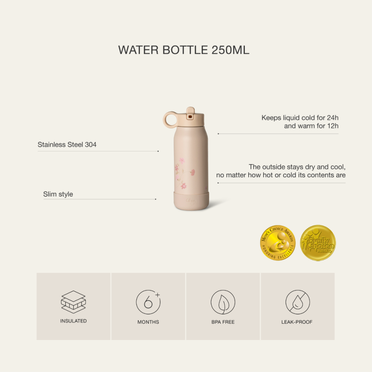 Citron 2023 Stainless Steel Water Bottle 250ml Suitable for kids 6+ months. Shop now in UAE