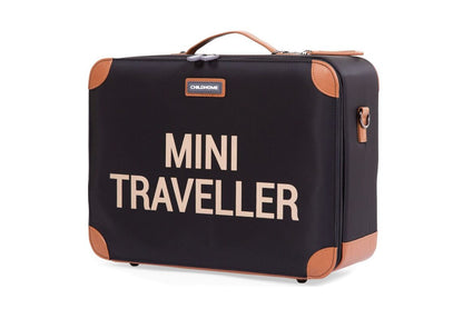 Childhome Mini Traveller Kids Suitcase - Black Gold Side View