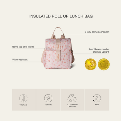 Shop Citron 2023 Insulated Rollup Lunch bag flower color now online in UAE